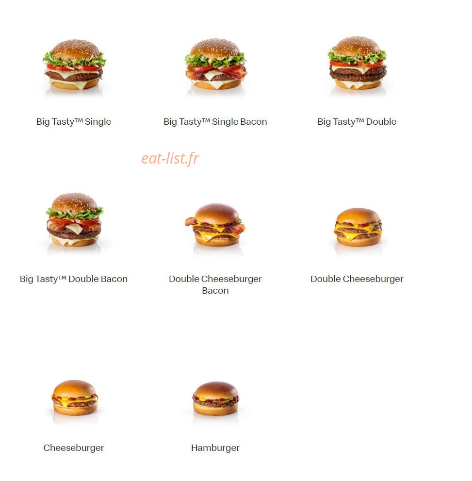 Mc Donald's — carte page 3
