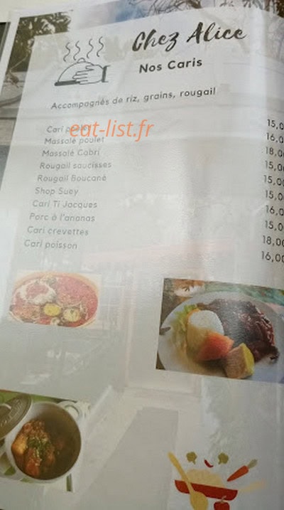 Chez Alice — carte page 3