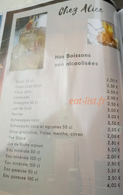Chez Alice — carte page 6