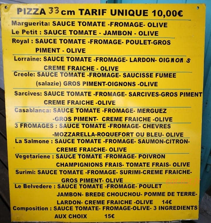Le Bèlvédère — carte page 1