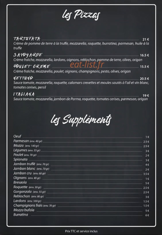 Al Gusto — carte page 1