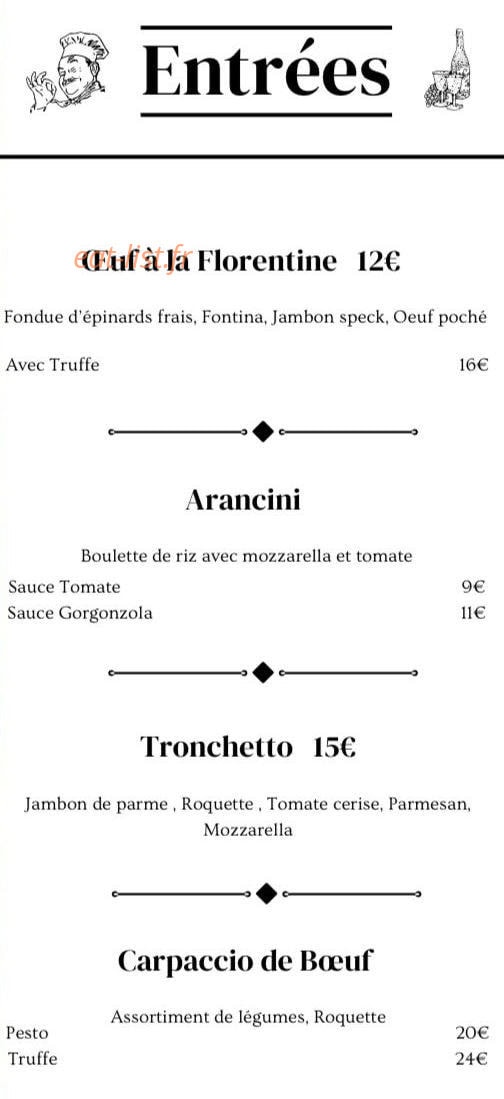 Bar à Papa — carte page 1