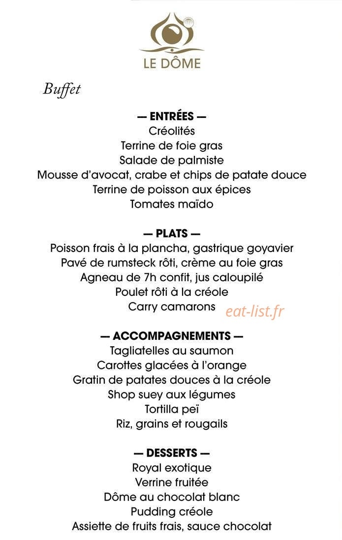 Le Dôme — carte page 1