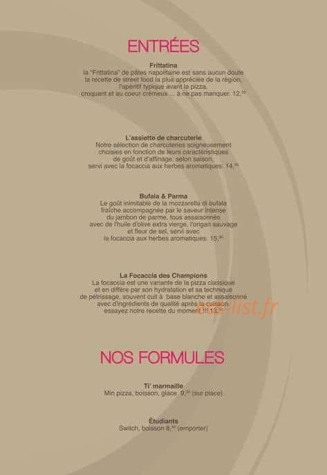 Mam'zelle Pizza — carte page 7