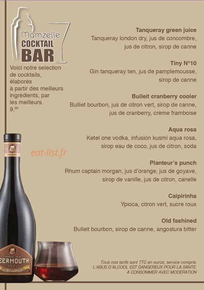 Mam'zelle Pizza — carte page 10