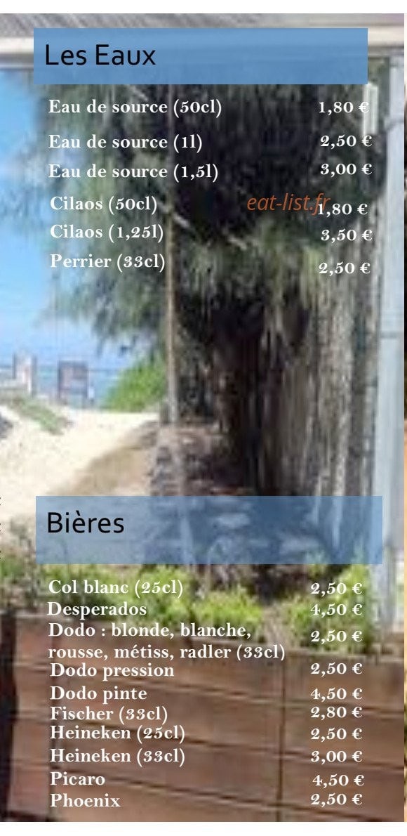Blue Lagon — carte page 6