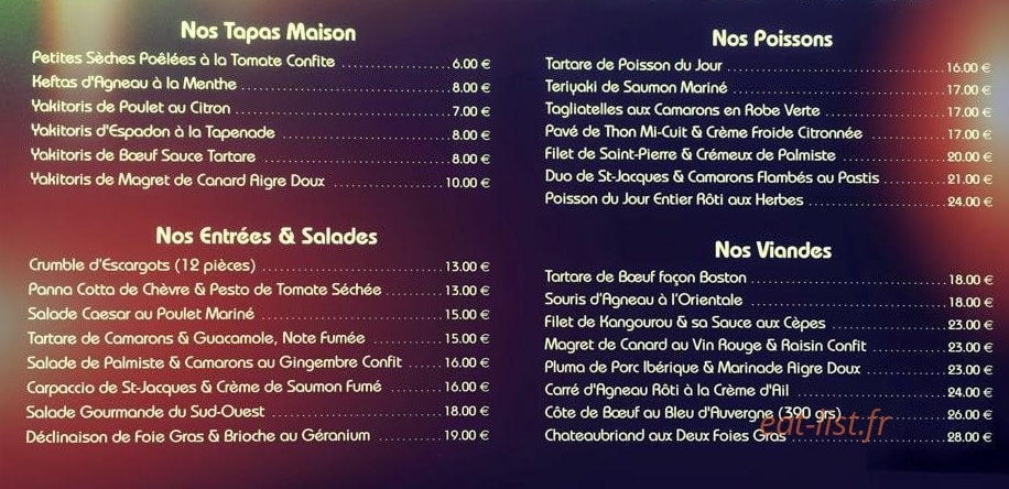 Esko Bar — carte page 2