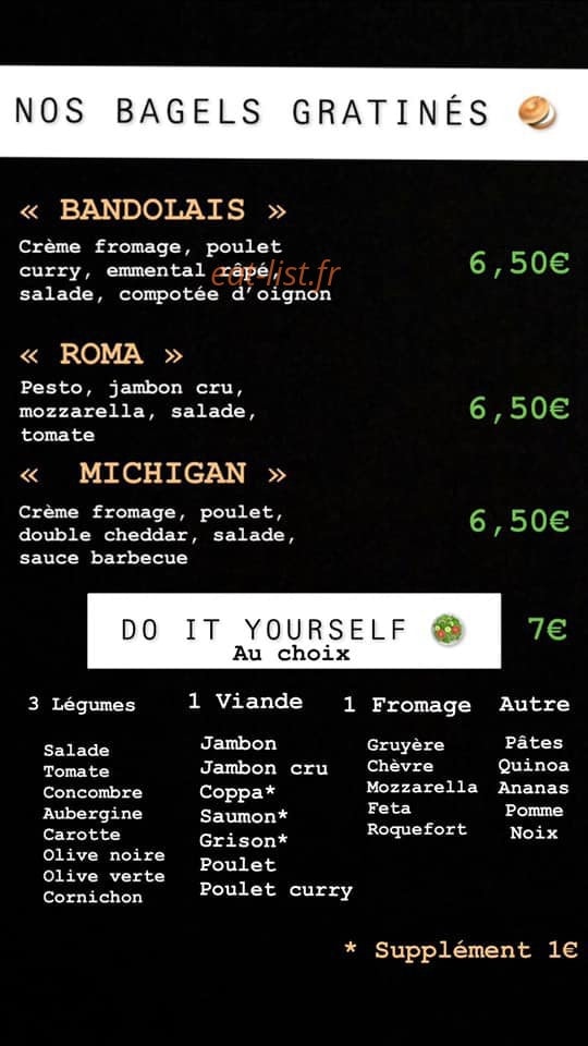 Homemade bagel — carte page 2