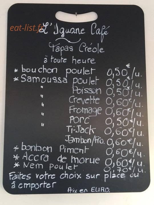 Iguane café — carte page 6