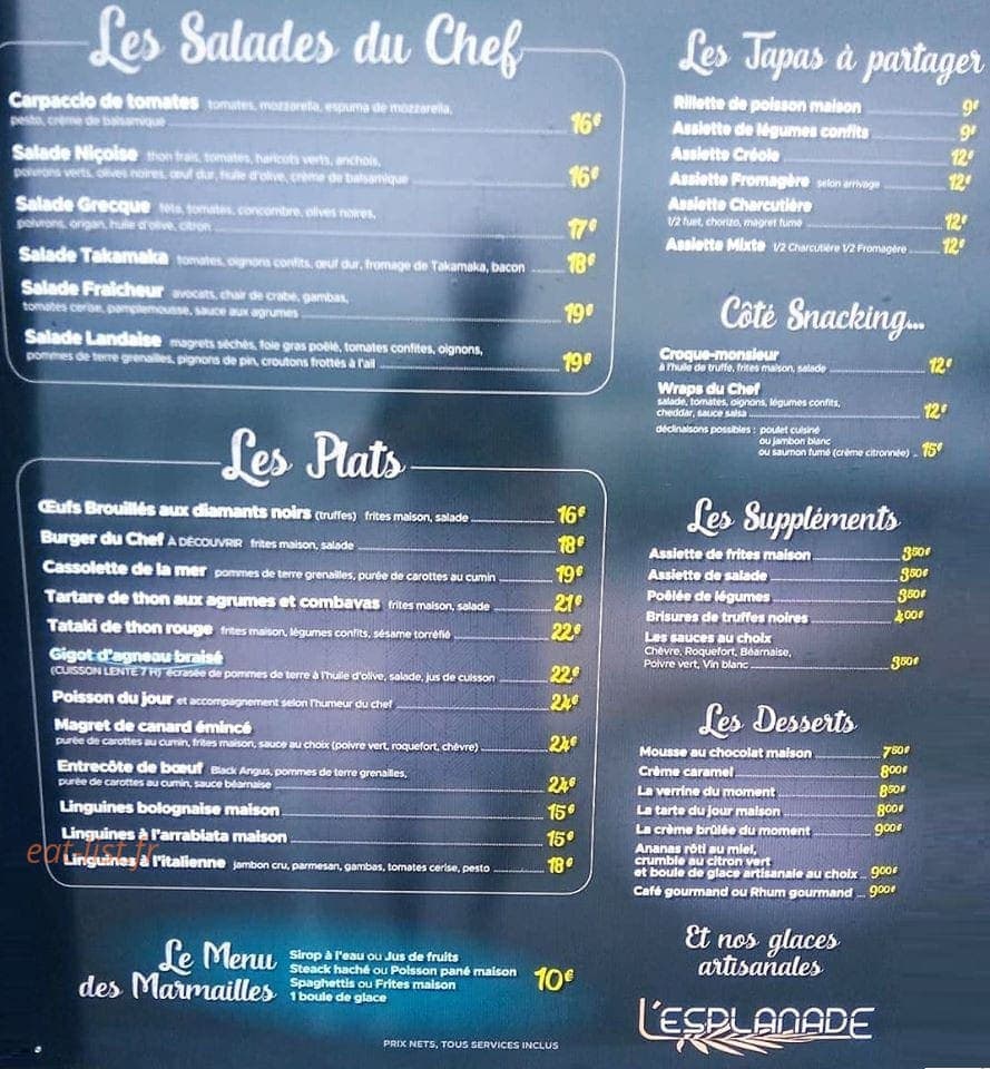 L'Esplanade — carte page 1