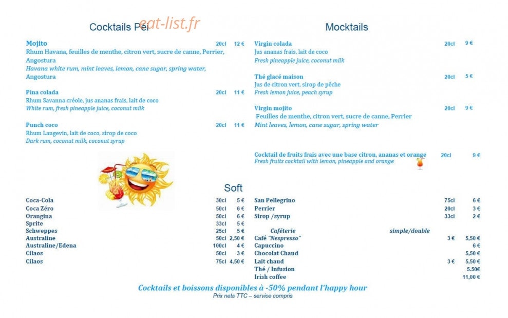 La Table du Boucan — carte page 3
