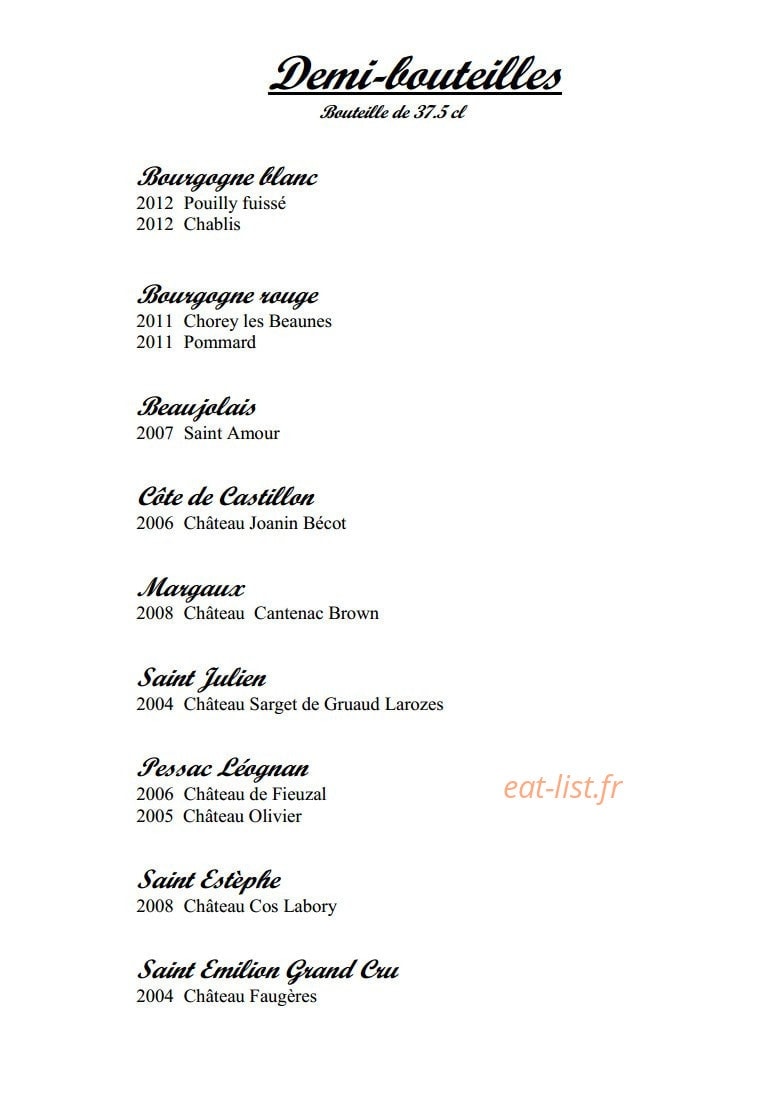 Le Beau Rivage — carte page 9