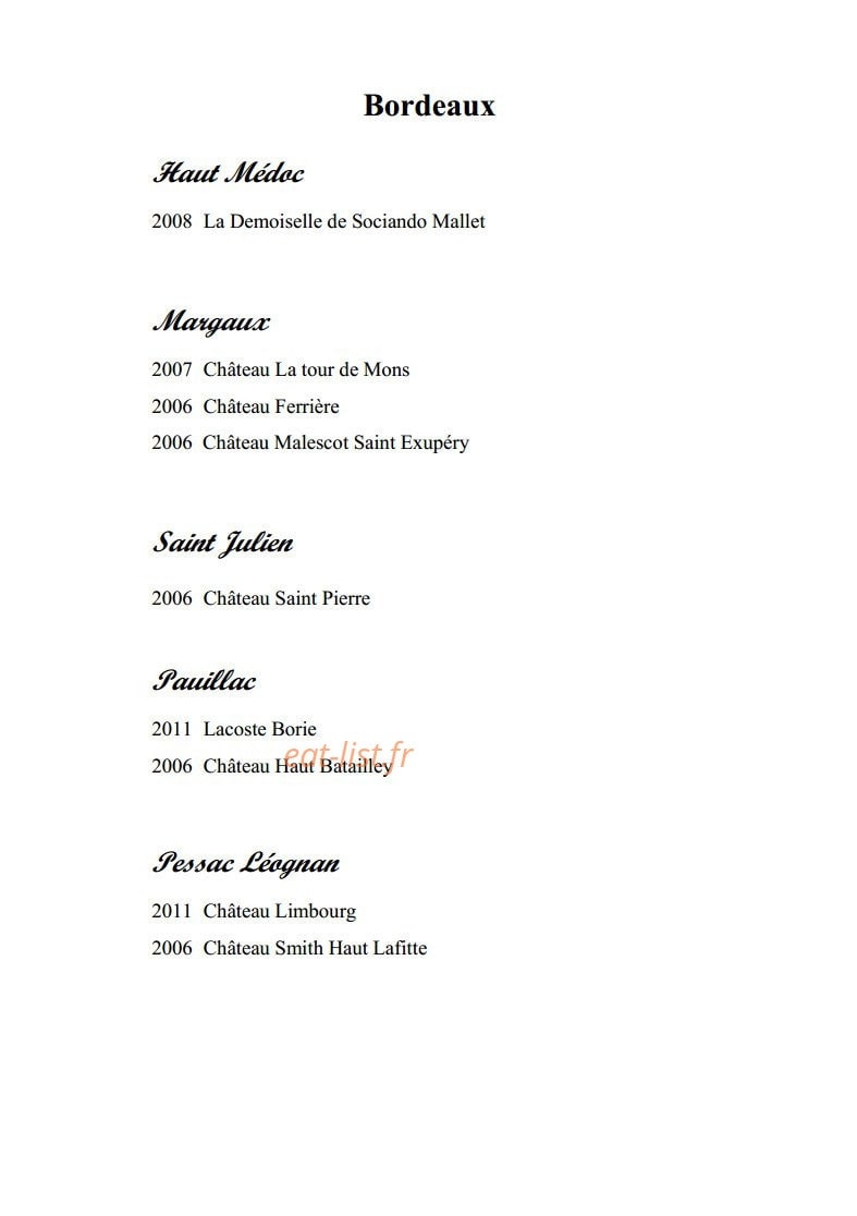 Le Beau Rivage — carte page 7
