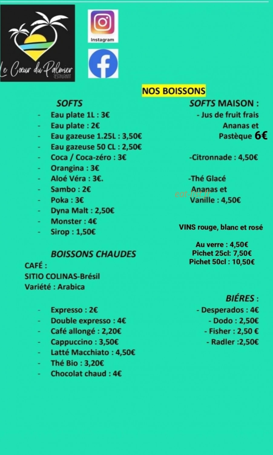 Le Cœur Du Palmier — carte page 3