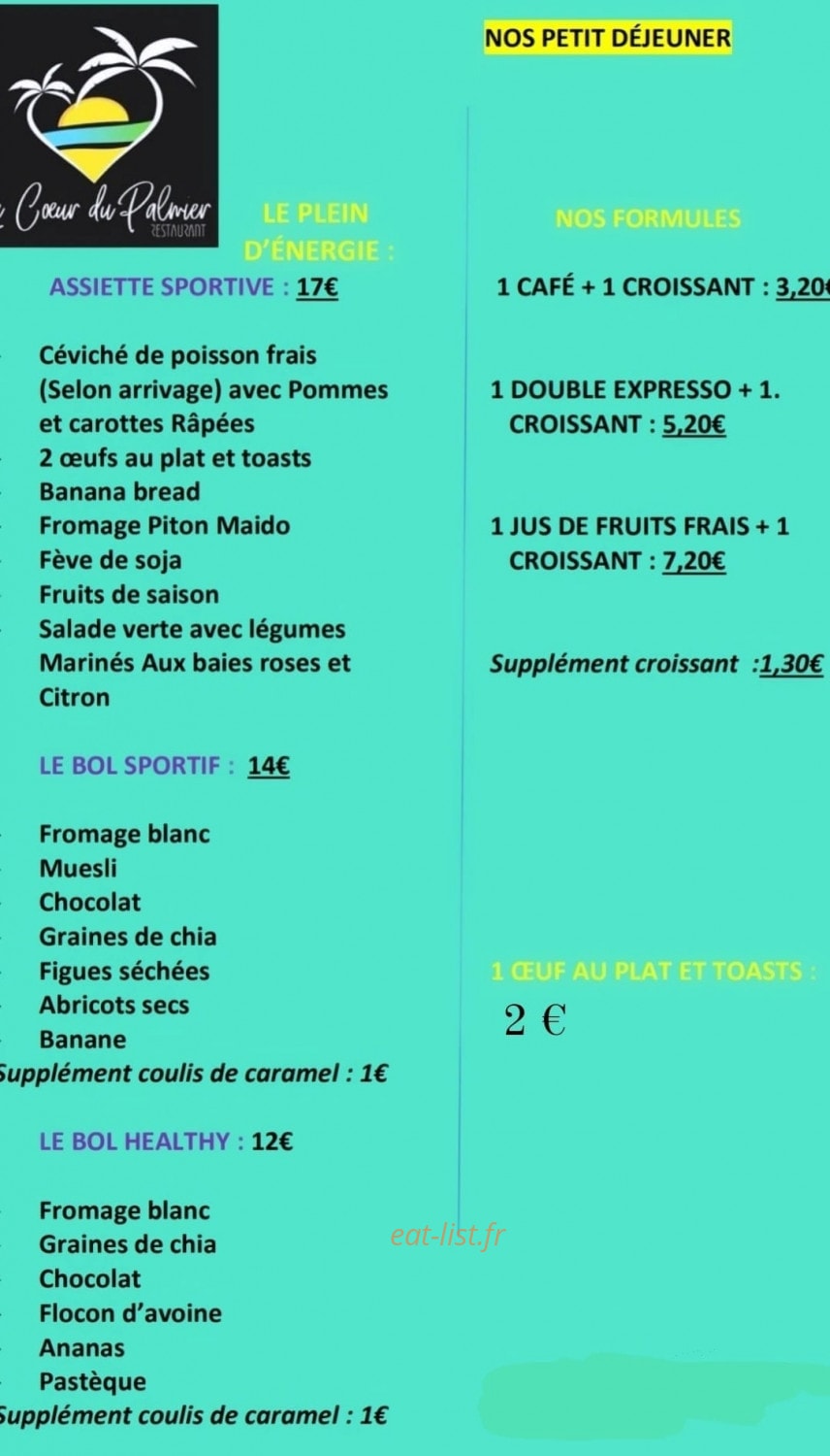 Le Cœur Du Palmier — carte page 2