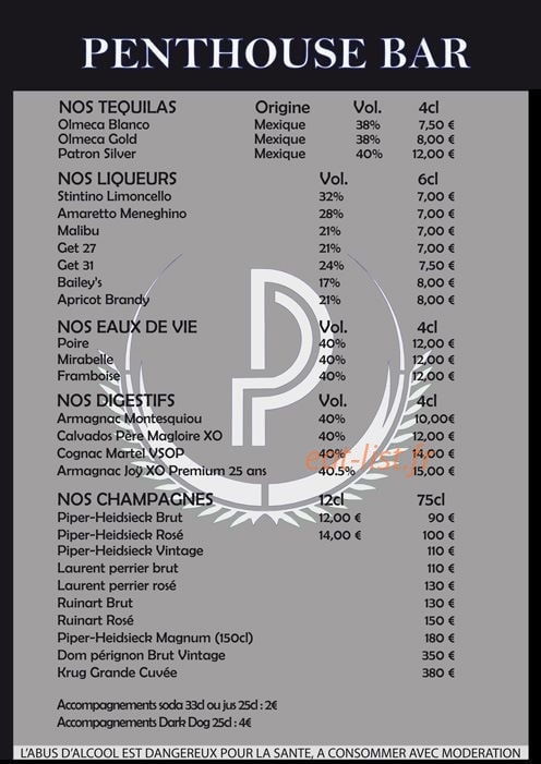 Le Rooftop — carte page 5