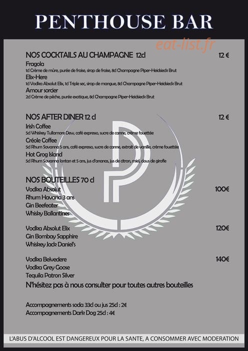 Le Rooftop — carte page 9