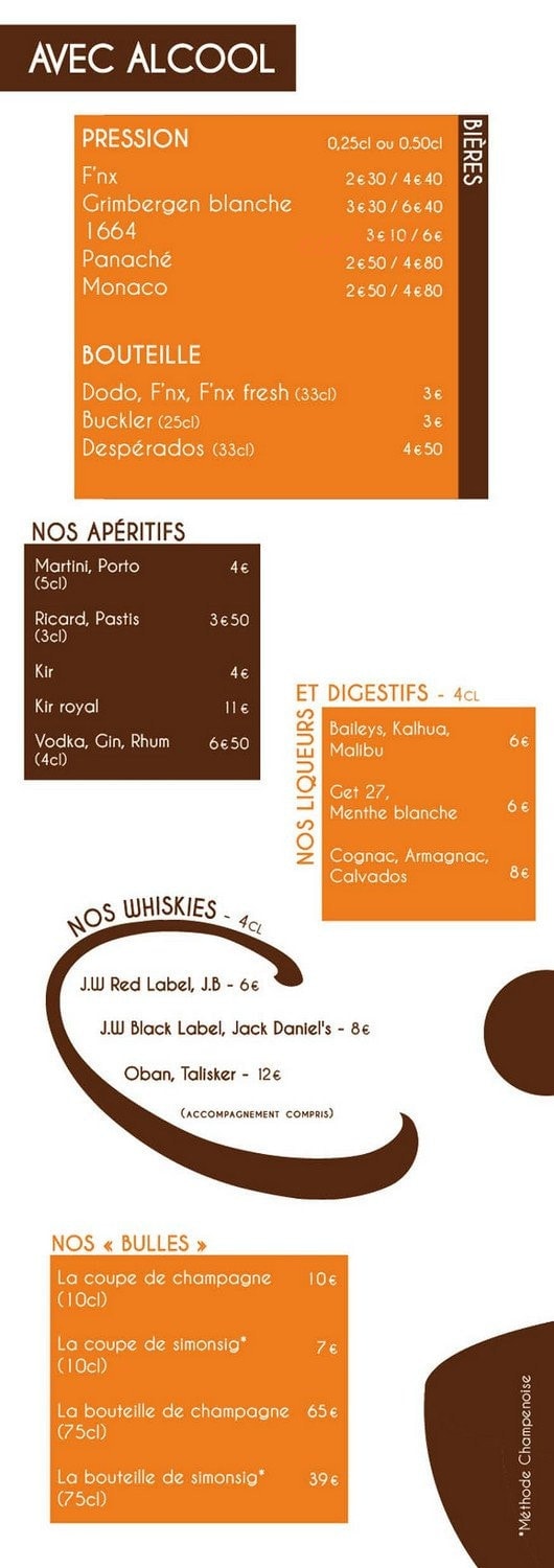 Métis Café — carte page 4