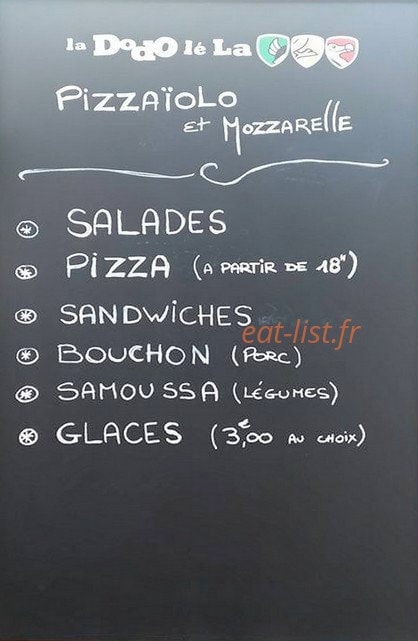 Pizzaiolo et mozzarelle — carte page 1
