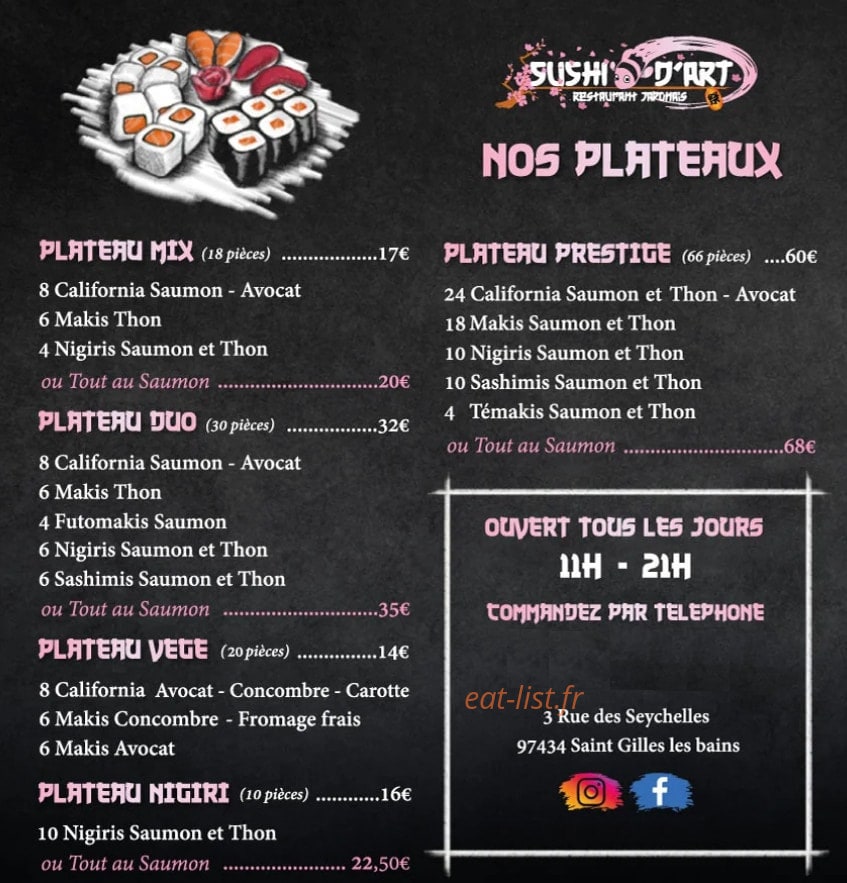 Sushi d'art — carte page 1