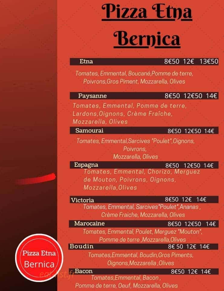 Pizza Etna — carte page 2