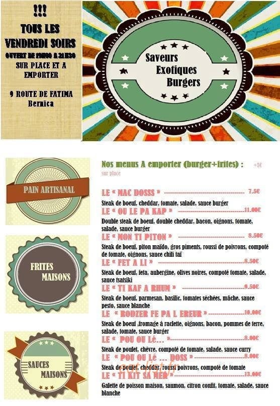 Saveurs Exotiques — carte page 2