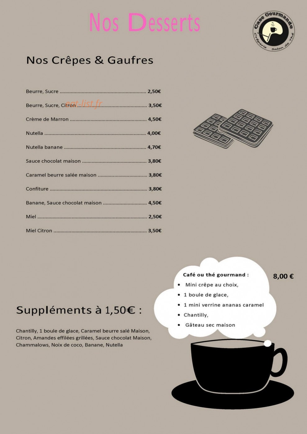 Case Gourmande — carte page 2