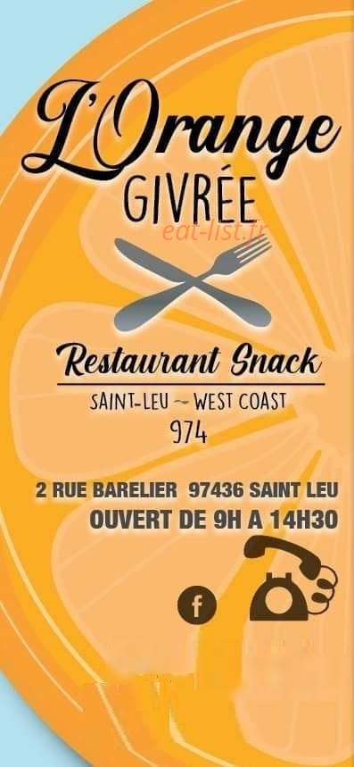 L'orange Givrée — carte page 1