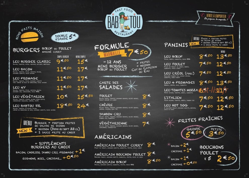 Leu Bab tou — carte page 1