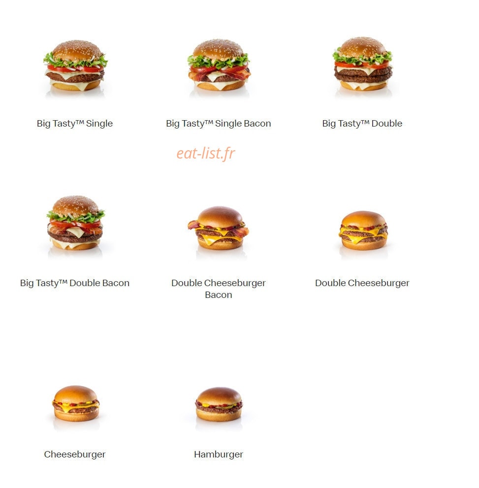 Mc Donald's — carte page 3
