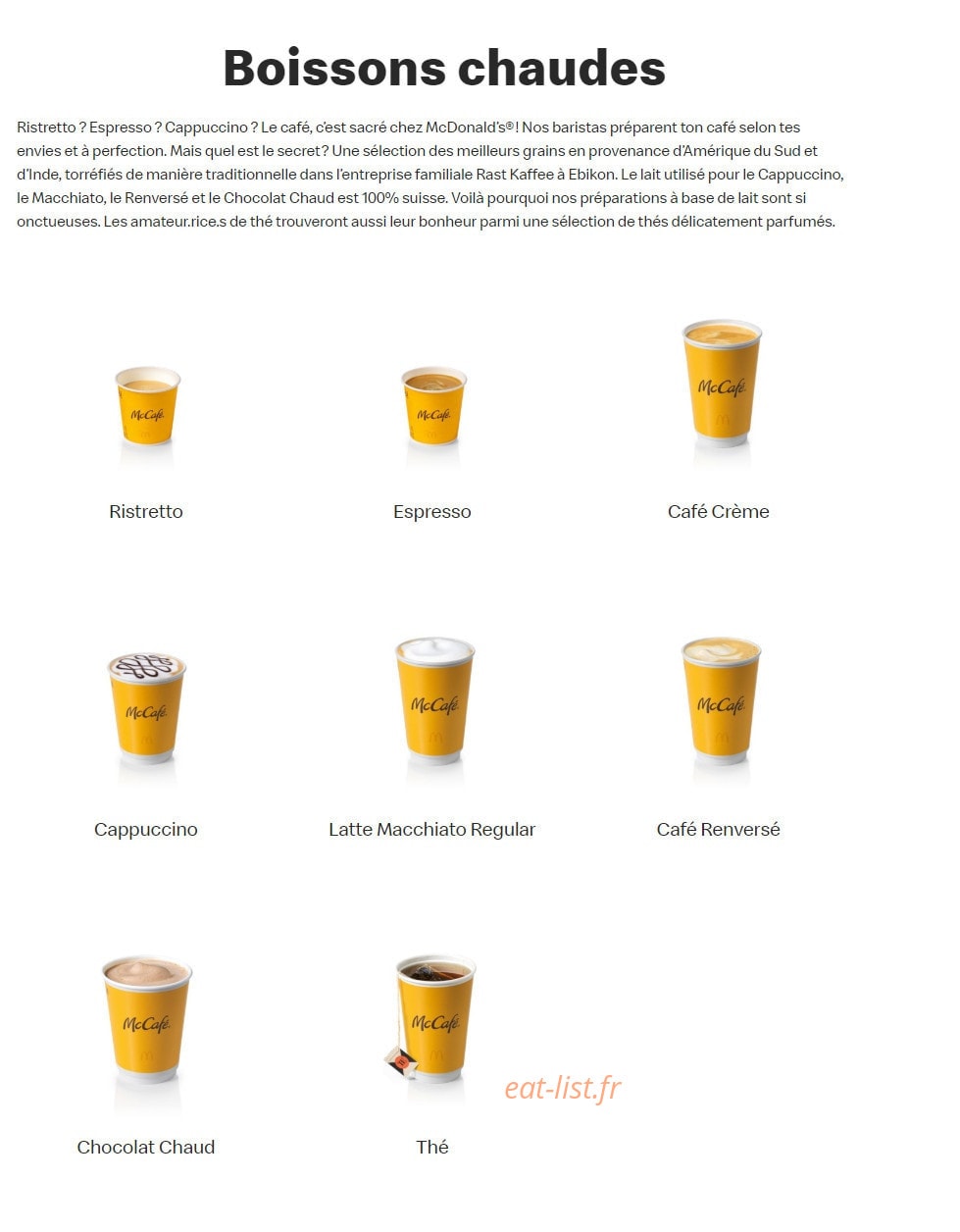 Mc Donald's — carte page 17