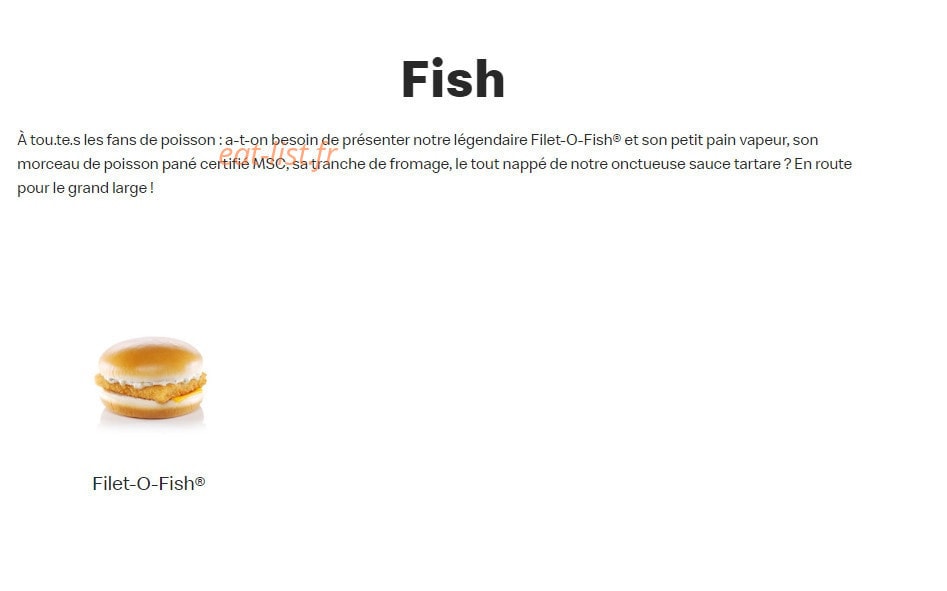 Mc Donald's — carte page 7