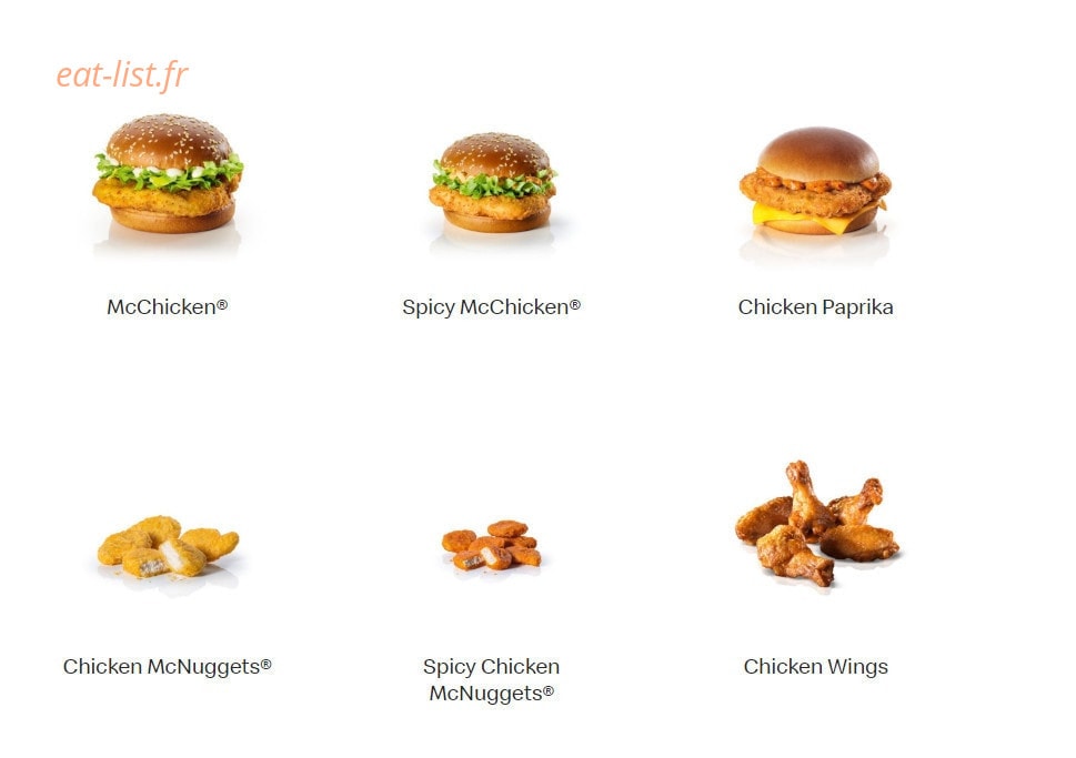 Mc Donald's — carte page 5