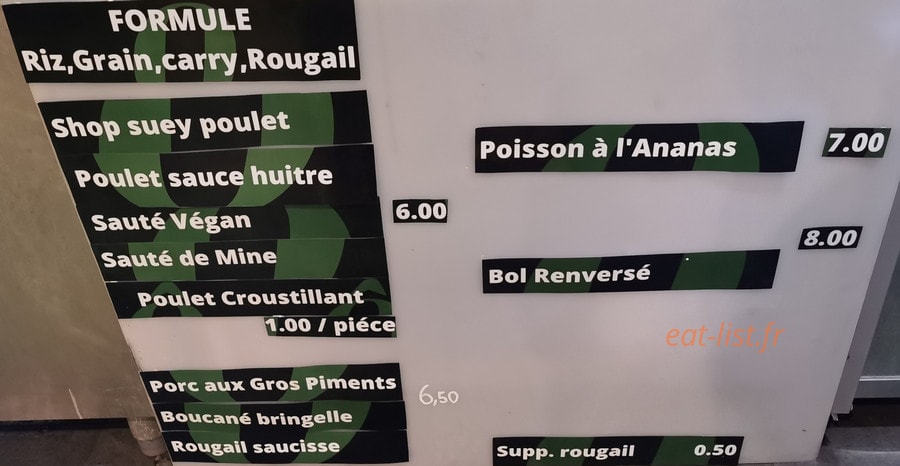 O'Mille Saveur — carte page 1