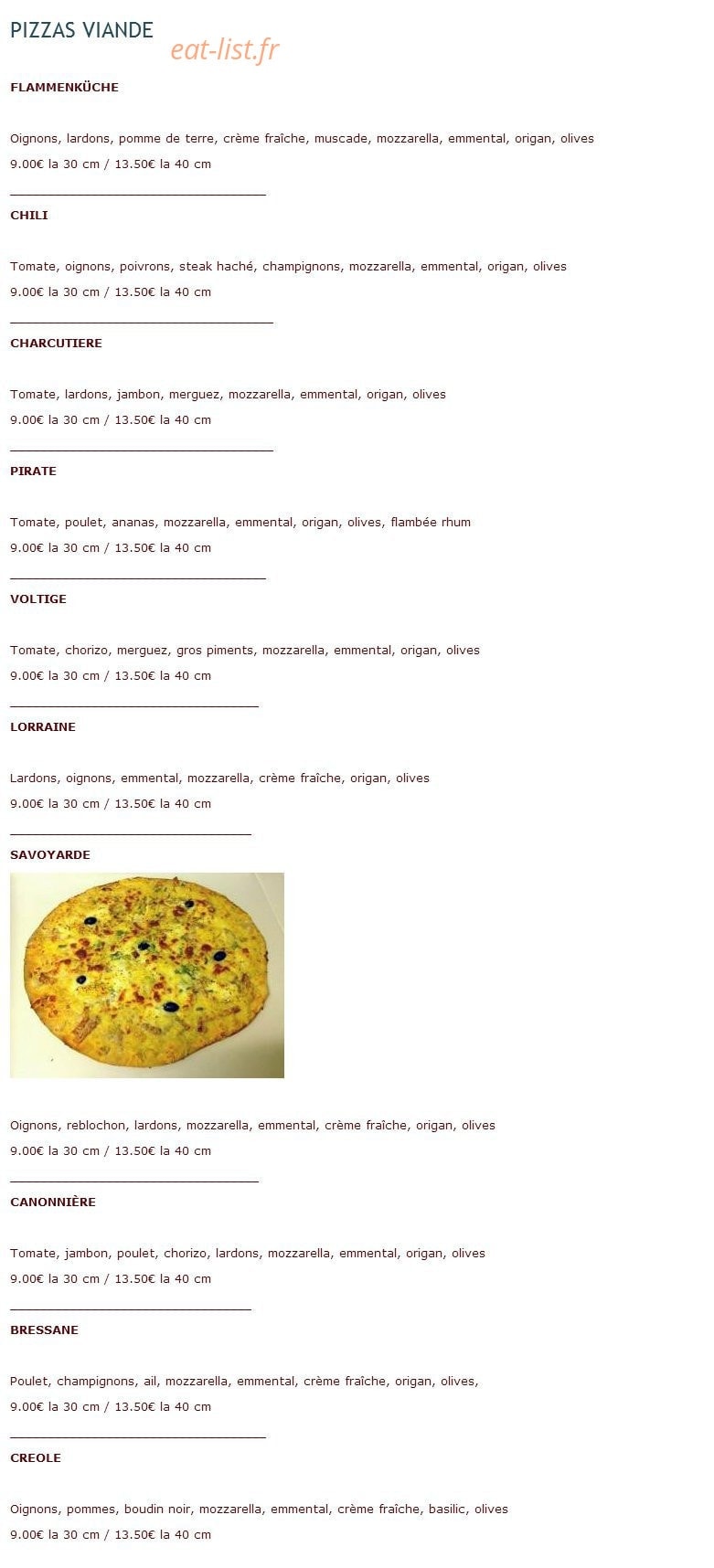 Pizza Pirate — carte page 2