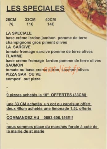 Fab pizza — carte page 2