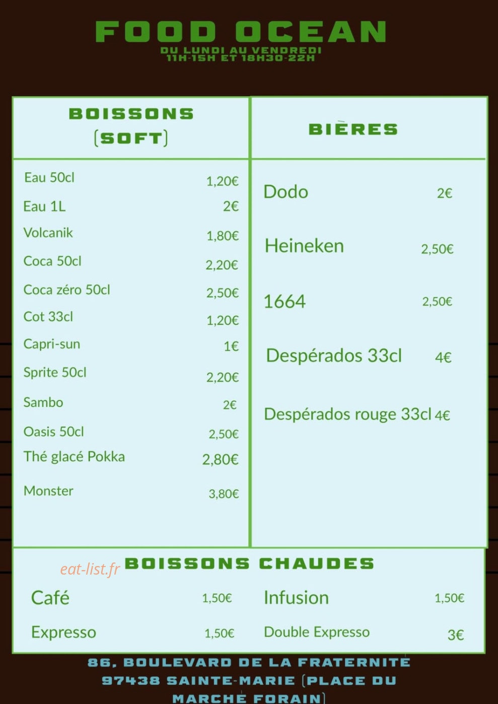 Food Ocean — carte page 3