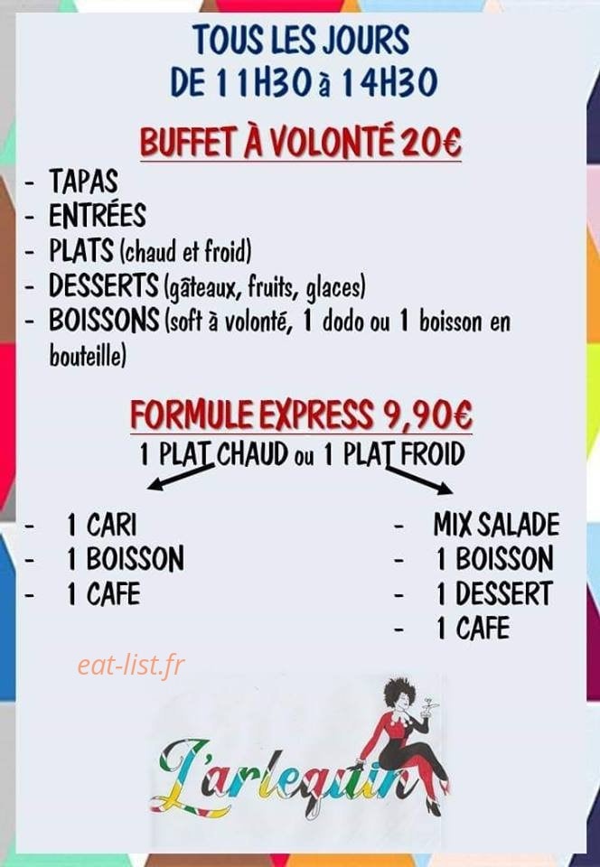 L'Arlequin — carte page 3
