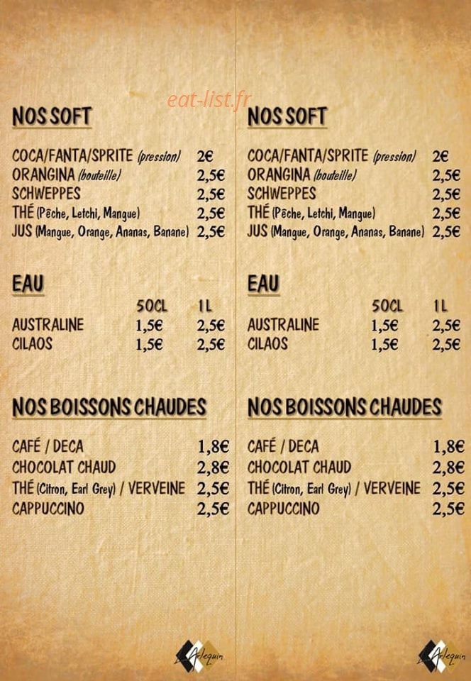 L'Arlequin — carte page 8