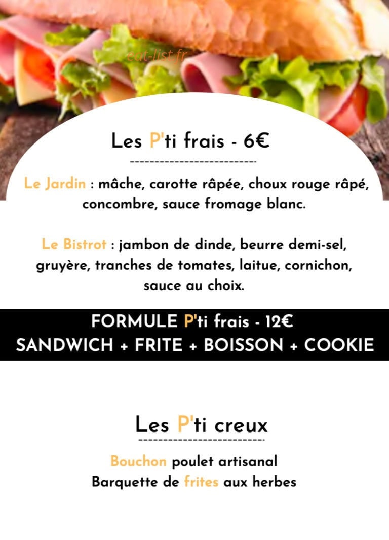 Les P'ti Pains — carte page 3