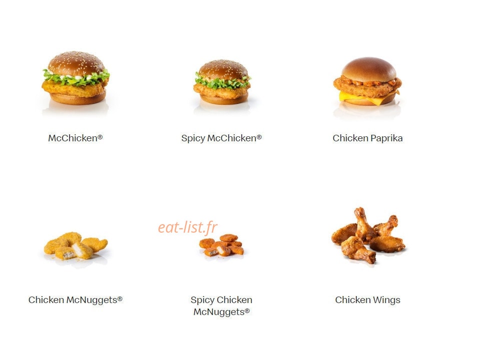 Mc Donald's — carte page 5