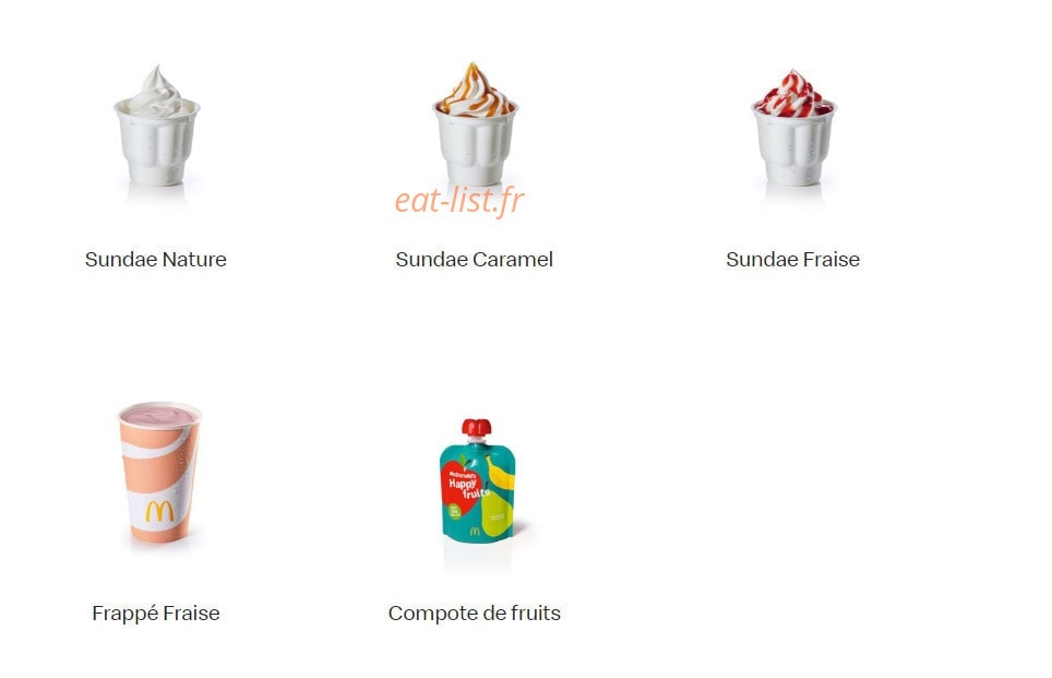 Mc Donald's — carte page 10