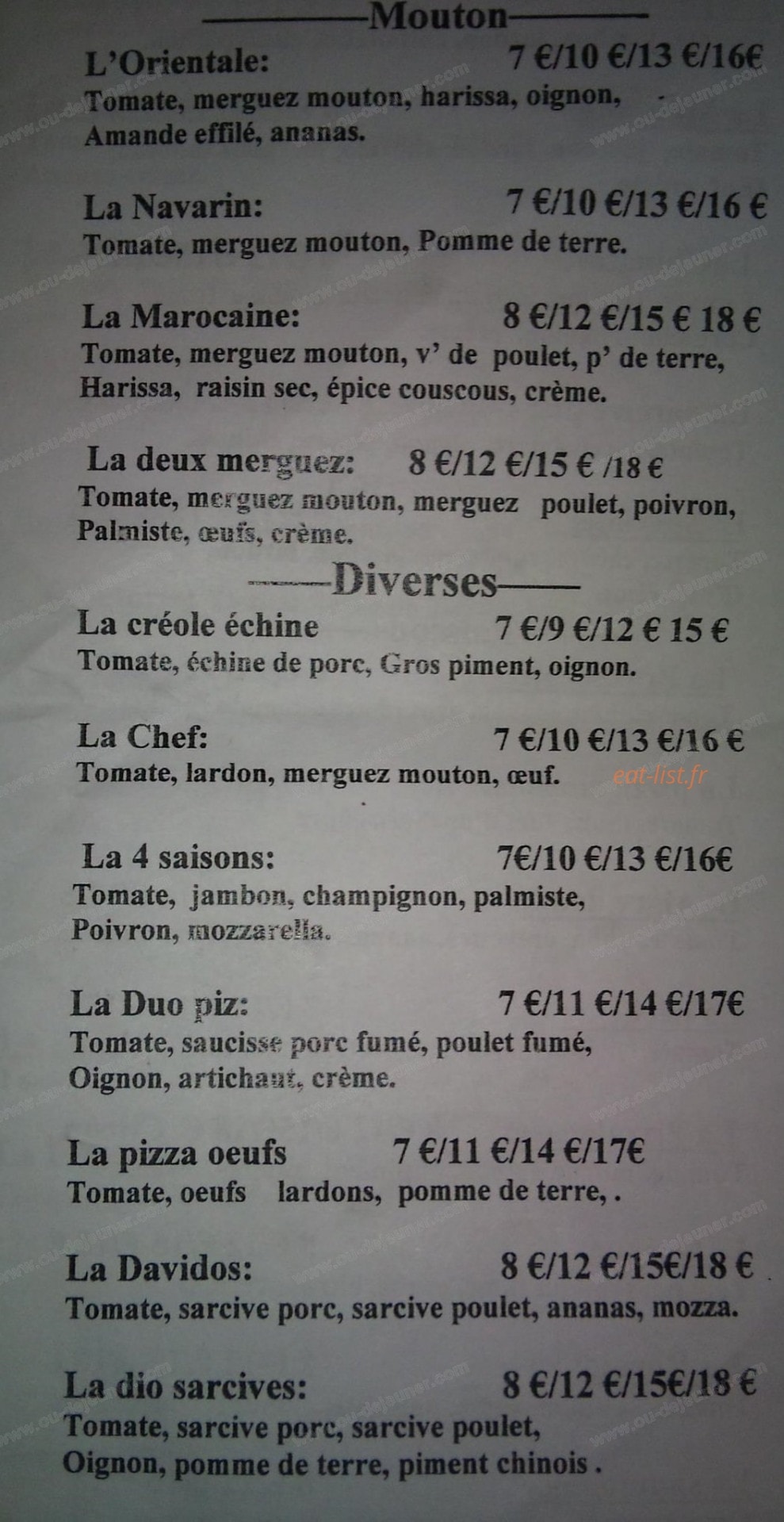Micro traiteur pizza — carte page 5