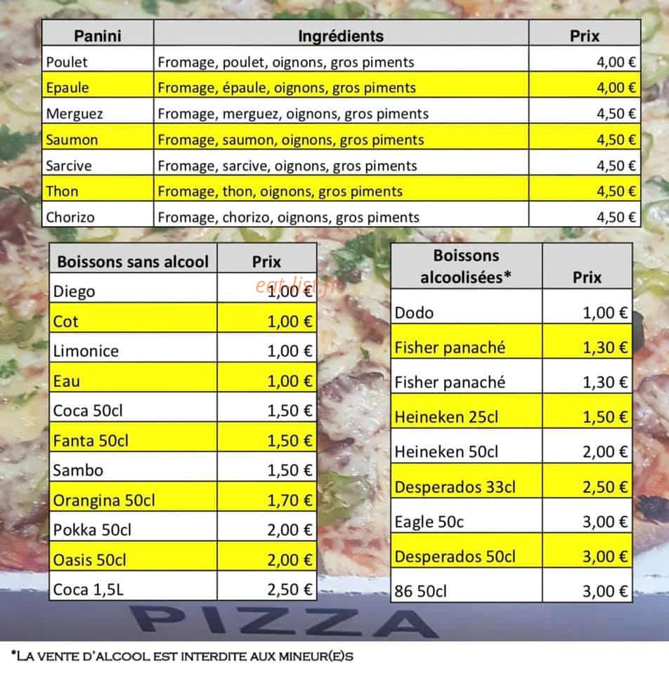 Snack Pizza Fred — carte page 2