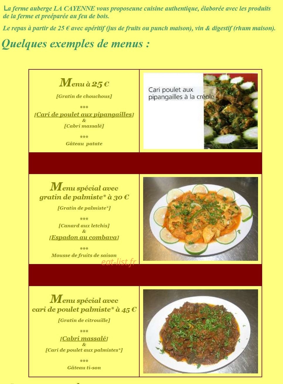 La Cayenne — carte page 1