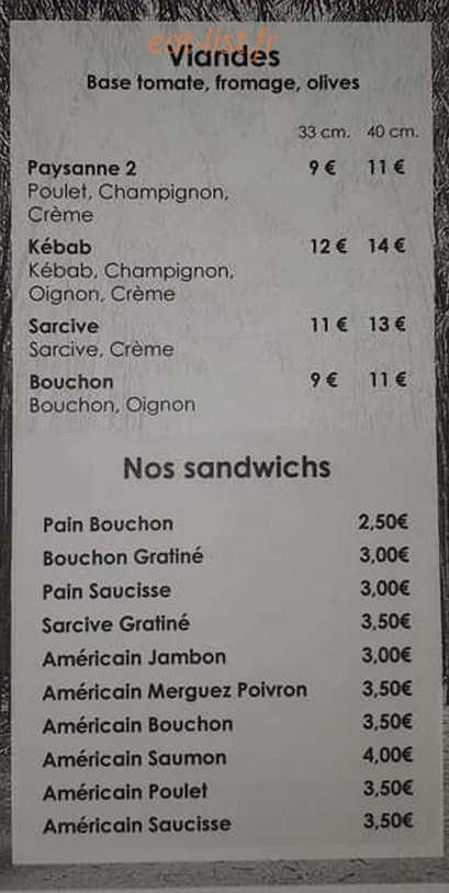 Pizzeria Les Bambous — carte page 5