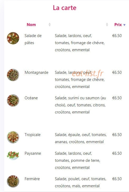 Chti Pizz — carte page 6