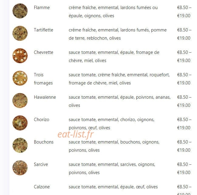 Chti Pizz — carte page 3