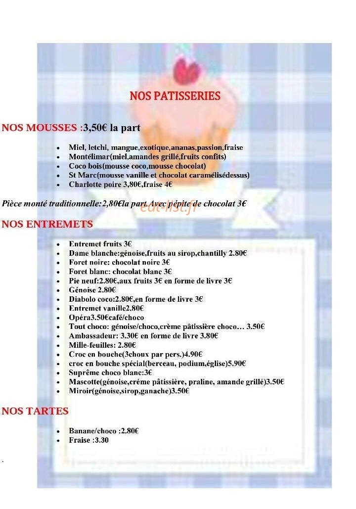 Delice gourmand — carte page 3