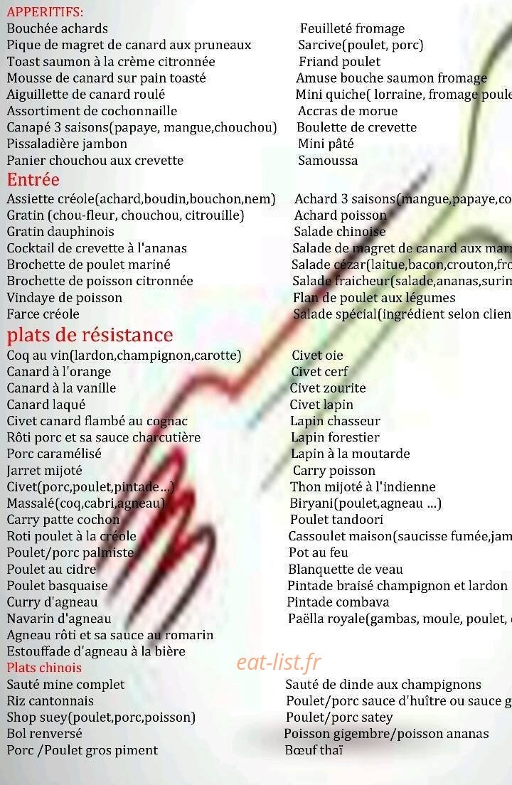 Delice gourmand — carte page 2